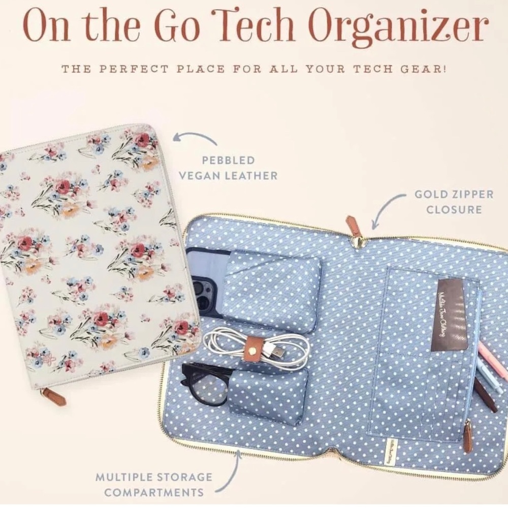 Matilda Jane Tech Organizer Travel Pouch NEW